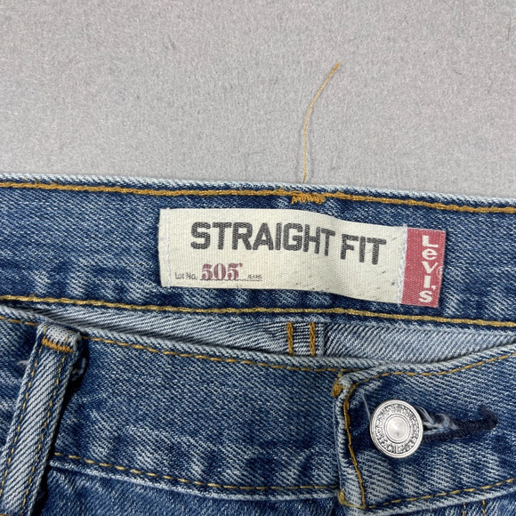 Levis‎ 505 Jeans Men 40x32 Mid Wash Denim Classic Straight Leg Cotton - Picture 8 of 12